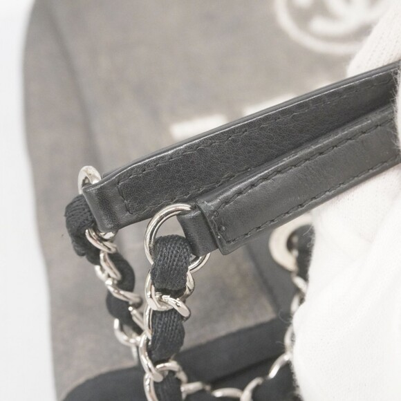CHANEL Black Canvas Deauville Tote Bag - Picture 13 of 16
